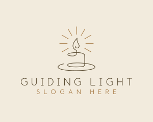 Candle Fire Light logo design