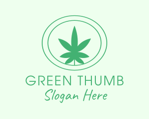 Green Natural Marijuana logo design