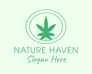 Green Natural Marijuana logo design