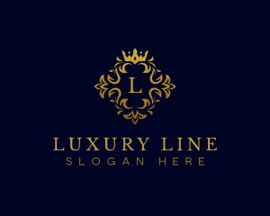 Luxury Floral Crown logo design