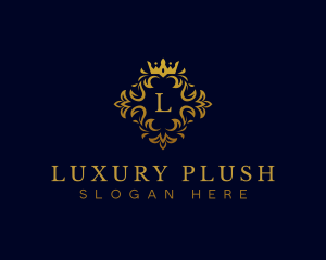 Luxury Floral Crown logo design