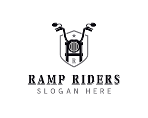 Motorbike Rider Shield logo design