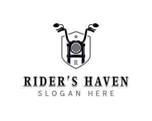 Motorbike Rider Shield logo design