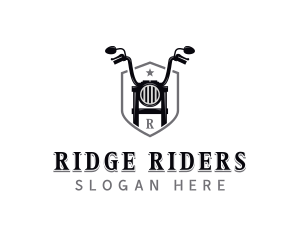 Motorbike Rider Shield logo design