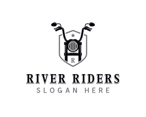 Motorbike Rider Shield logo design