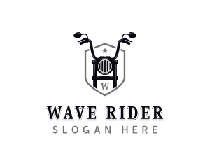 Motorbike Rider Shield logo design