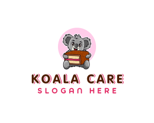 Koala Lamington Dessert logo design