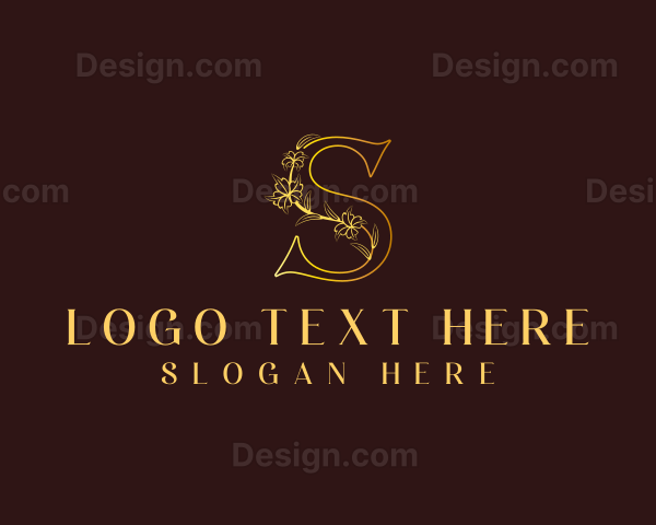 Elegant Beauty Floral Letter S Logo