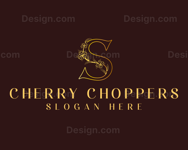 Elegant Beauty Floral Letter S Logo