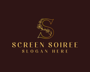 Elegant Beauty Floral Letter S logo design