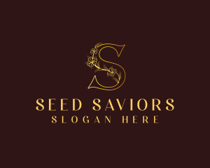 Elegant Beauty Floral Letter S logo design