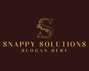 Elegant Beauty Floral Letter S logo design