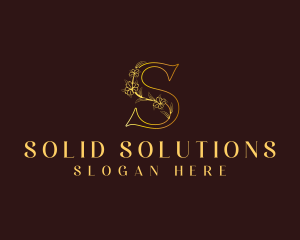 Elegant Beauty Floral Letter S logo design