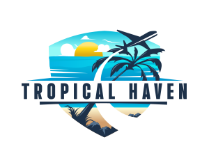 Tropical Vacation Travel logo design