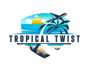 Tropical Vacation Travel logo design