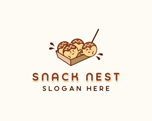 Japanese Takoyaki Snack  logo design