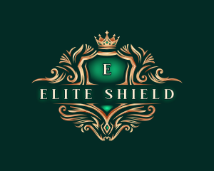 Elegant Crown Shield logo design