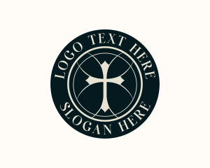 Religious Cross Spiritual logo