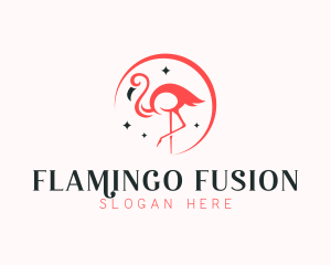Flamingo Bird Animal logo