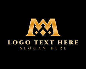 Luxury Royal Crown Letter M logo