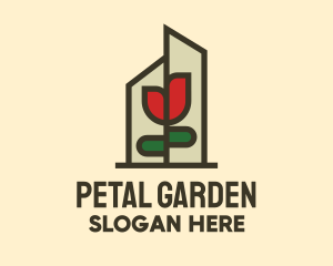 Rose Flower Terrarium logo design