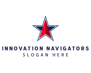 Navigational Star Arrow logo design