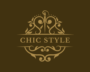 Stylist Needle Sewing logo design