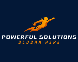 Fast Human Lightning logo design