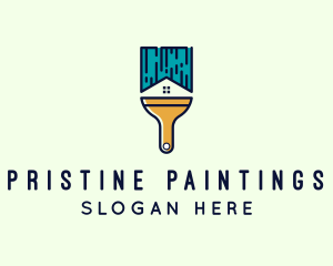 House Window Painting  logo design