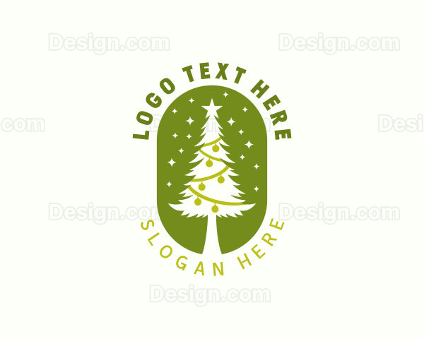 Garden Christmas Tree Logo