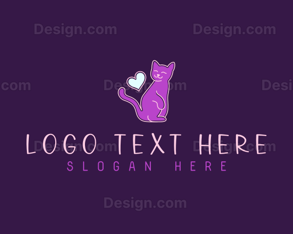 Cat Heart Feline Logo