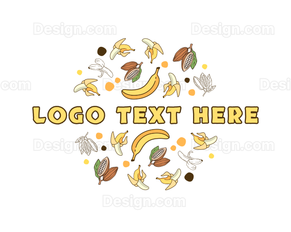 Banana Cocoa Fruit Logo