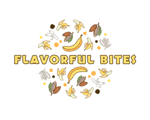 Banana Cocoa Fruit logo design