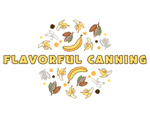 Banana Cocoa Fruit logo design