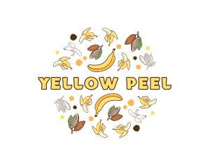 Banana Cocoa Fruit logo design