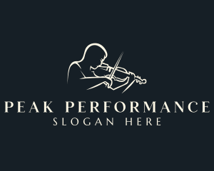 Violin Instrument Performer logo design