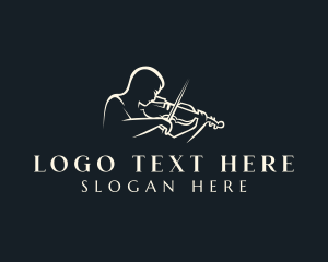Violin - Violin Instrument Performer logo design