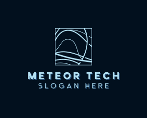 Abstract Tech Wave logo design