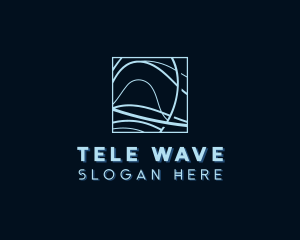 Abstract Tech Wave logo design