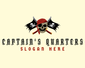 Pirate Flag Sword logo