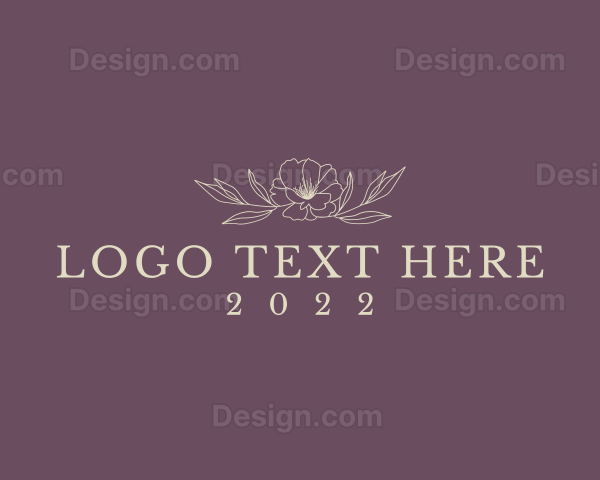 Floral Elegant Spa Wordmark Logo