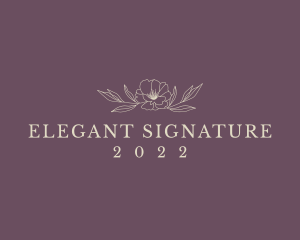 Floral Elegant Spa Wordmark logo design