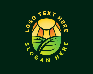Leaf - Sun Leaf Gardening logo design