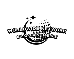 Retro Cyber Globe logo