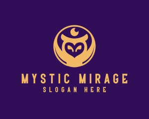 Mystic Lunar Owl logo design