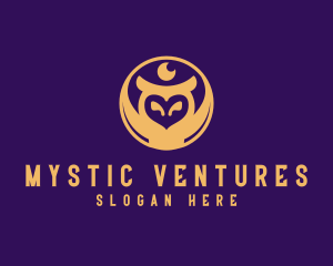 Mystic Lunar Owl logo design