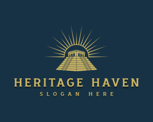 Historical Landmark Pyramid logo design