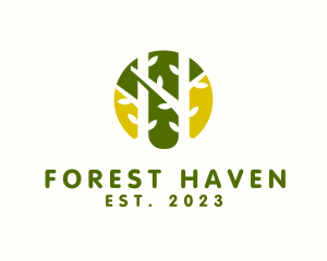 Forest Tree Nature logo design