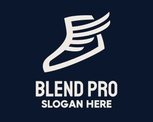 Wing Sneaker Shoe logo design