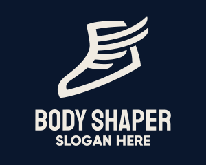 Wing Sneaker Shoe logo design